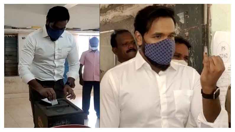 Manchu Vishnu Casts His Vote